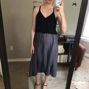 LOFT Pleated Midi Dress